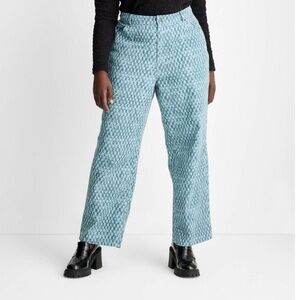 future collective straight leg mid rise pants